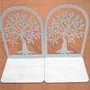 Tree Shadow Skull Metal Bookends - Student Reading Supplies, Retro Hollow Design