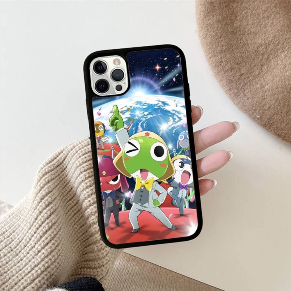 Keroro Frog Cool Gunsou Sergeant PC+TPU Phone Case For IPhone 17 16 15 14 PRO MAX 11 12 13 PLUS MINI Cover