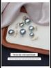 Luxury 999 Sterling Silver Hemp & Aurora Gray Pearl Earrings for Women - High-End 2024 Design