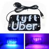 TAXI UBER LED Car Sign Light USB Powered Glowing Taxi Indicator Lamp Rideshare Driver Windshield Decor