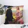 Wicked Movie Pillowcase Printed Polyester Cushion Cover Decor  Throw Pillow Case Cover Home Square 40X40cm