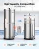 Gravity-fed Water Filter System, 5.68L 304 Stainless-Steel Countertop Water Filtration System, Reduces Lead and Up To 99% of Chlorine, with 2 Carbon