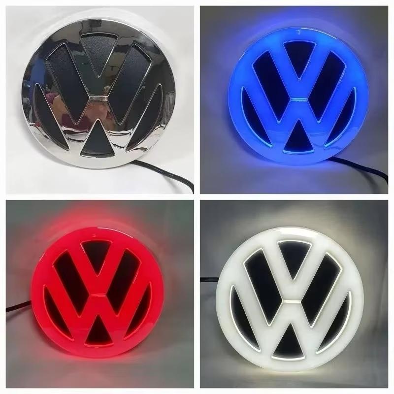 Volkswagen 4DLED Light Front Grille Emblem Luminous Logo Modification Accessories Fit VW Golf Polo Passat Tiguan T-ROC Jetta GTI