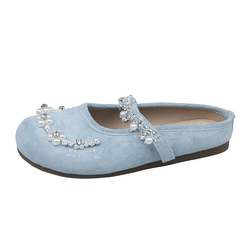 Fashion Flats Women Slippers Crystal Fashion Slingback Mules Shoes Spring Dress Woman Sandals 2025 Trend Brand Cozy Casual Mujer Zapatos