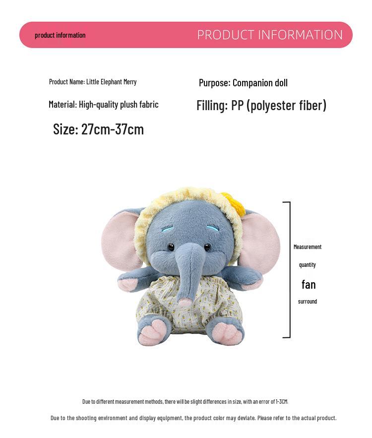 Little Elephant Plush Toy - Infant Sleep Comfort & Birthday Gift