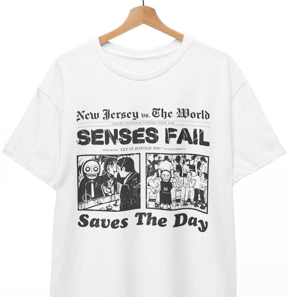 Senses Fail and Saves The Day Band Tour 2024 T-Shirt, Senses Fail Unisex Tee Unisex T-Shirt XXXXL