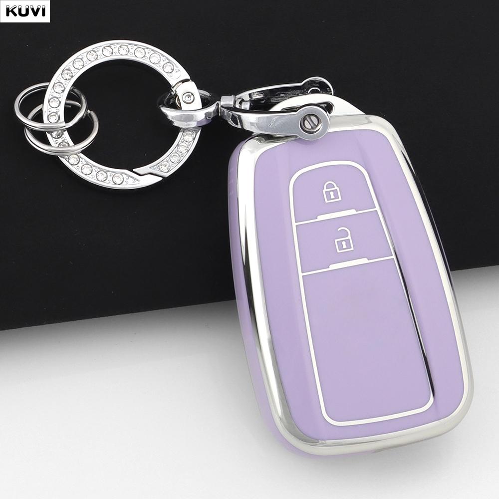 2 Buttons Tpu Auto Smart Key Fob Cover Case Keyless Housing Fit For Toyota Corolla Prius Camry Chr C-Hr Rav4 Altis Land Cruiser Prado