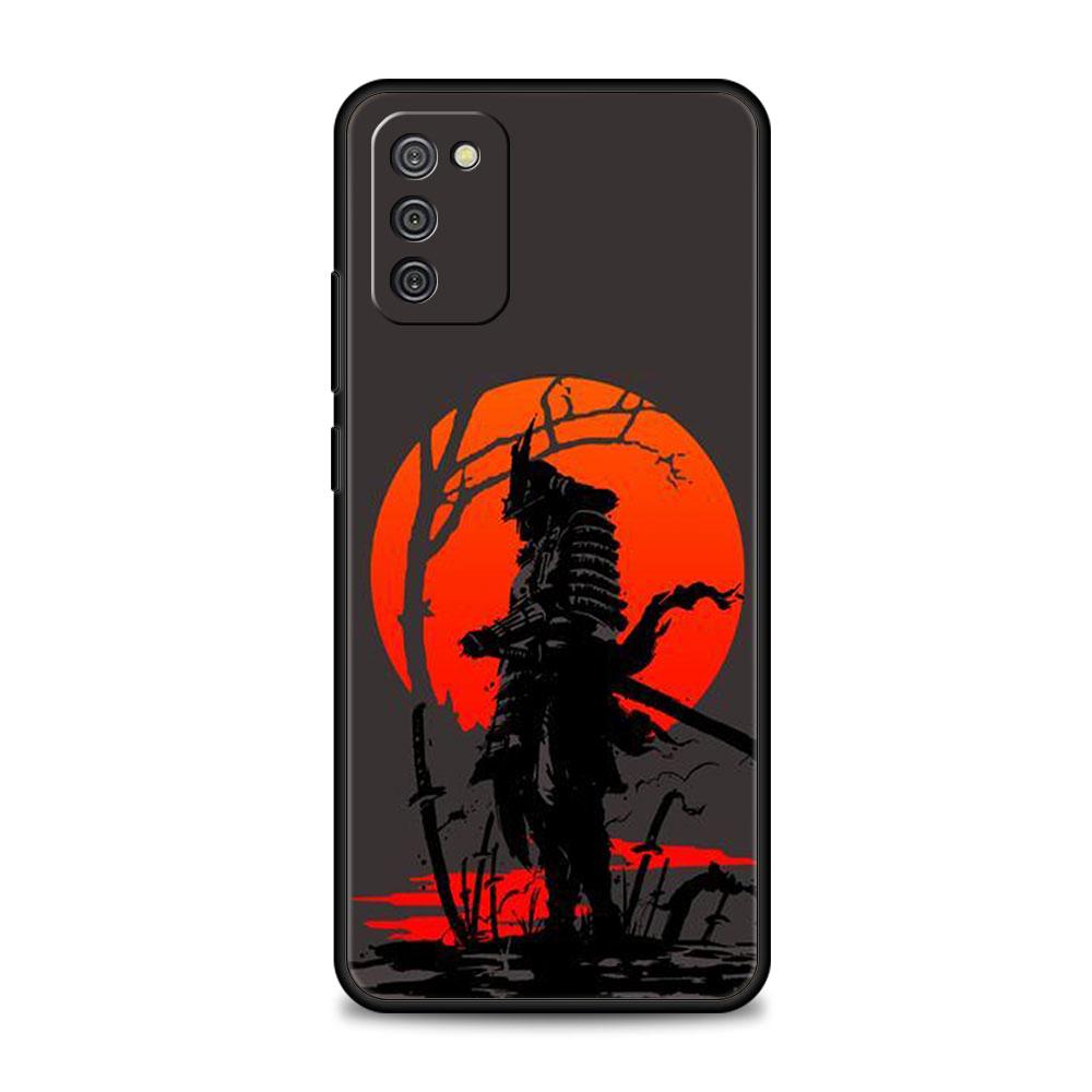 Pouzdro na telefon Samsung Galaxy A12 A52 A51 A32 A21s A71 A31 A32 A02s A72 A41 A22 Kryt Celular Funda Samurai Japan Ghost Art