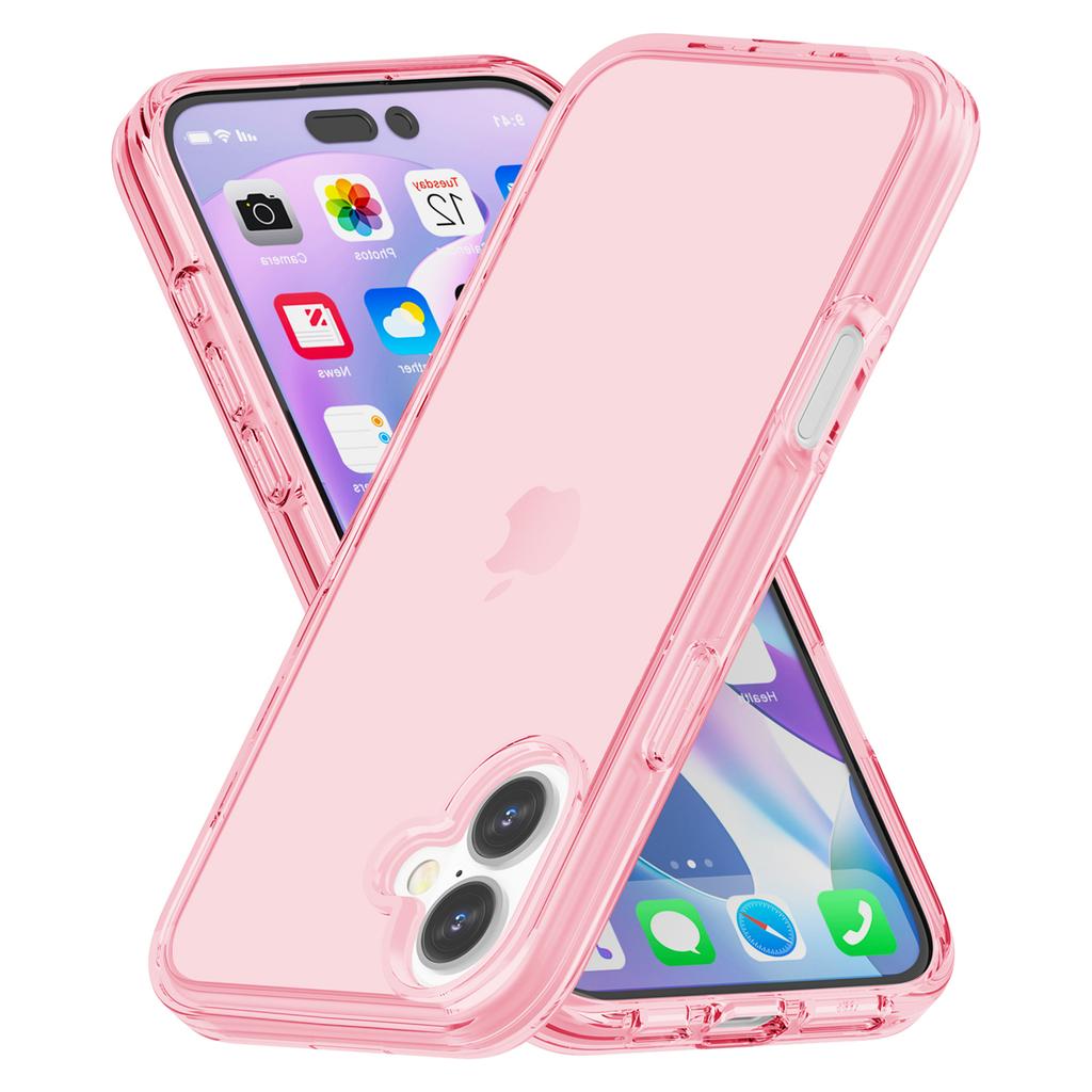 For iPhone 16 Plus Case Transparent PC+TPU Hybrid Phone Cover