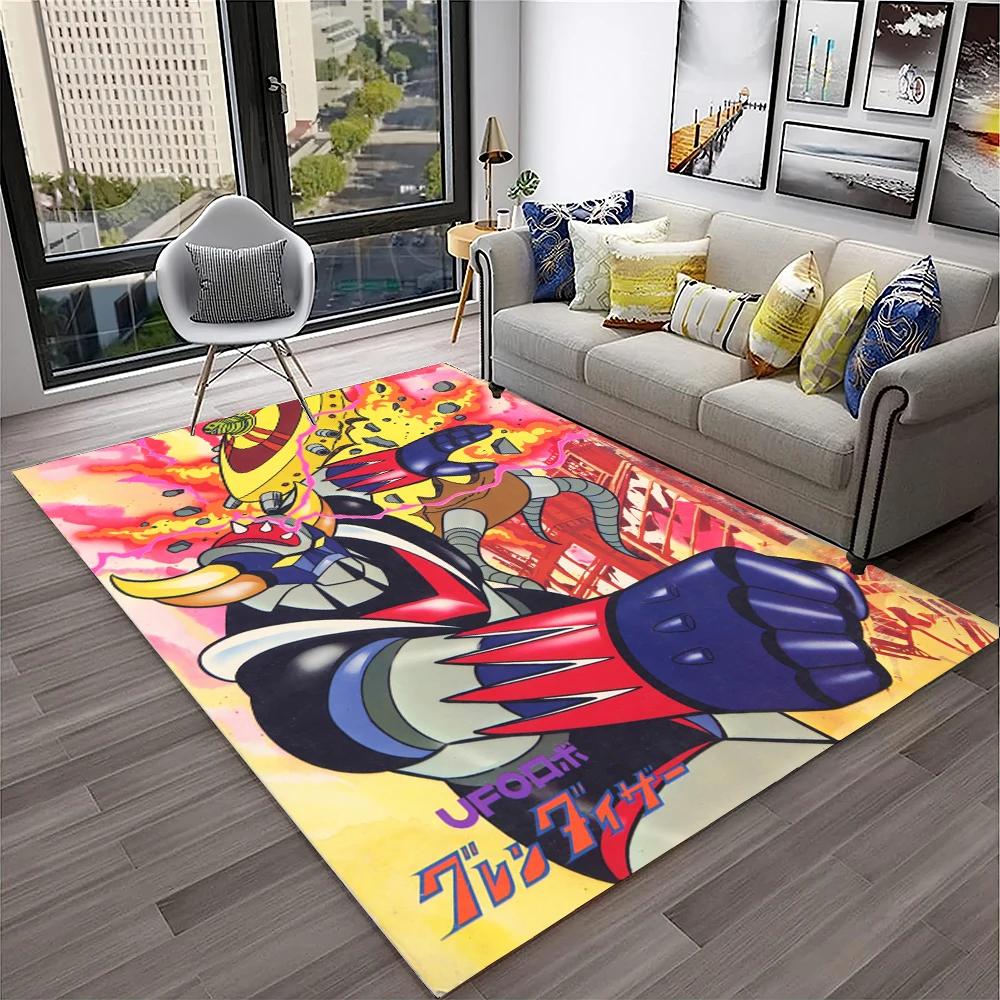 Alfombra de Anime con dibujos animados en 3D de UFO Robot Grendizer, alfombra para el hogar, sala de estar, dormitorio, sofá, felpudo decorativo, alfombra para área de niños, alfombra antideslizante