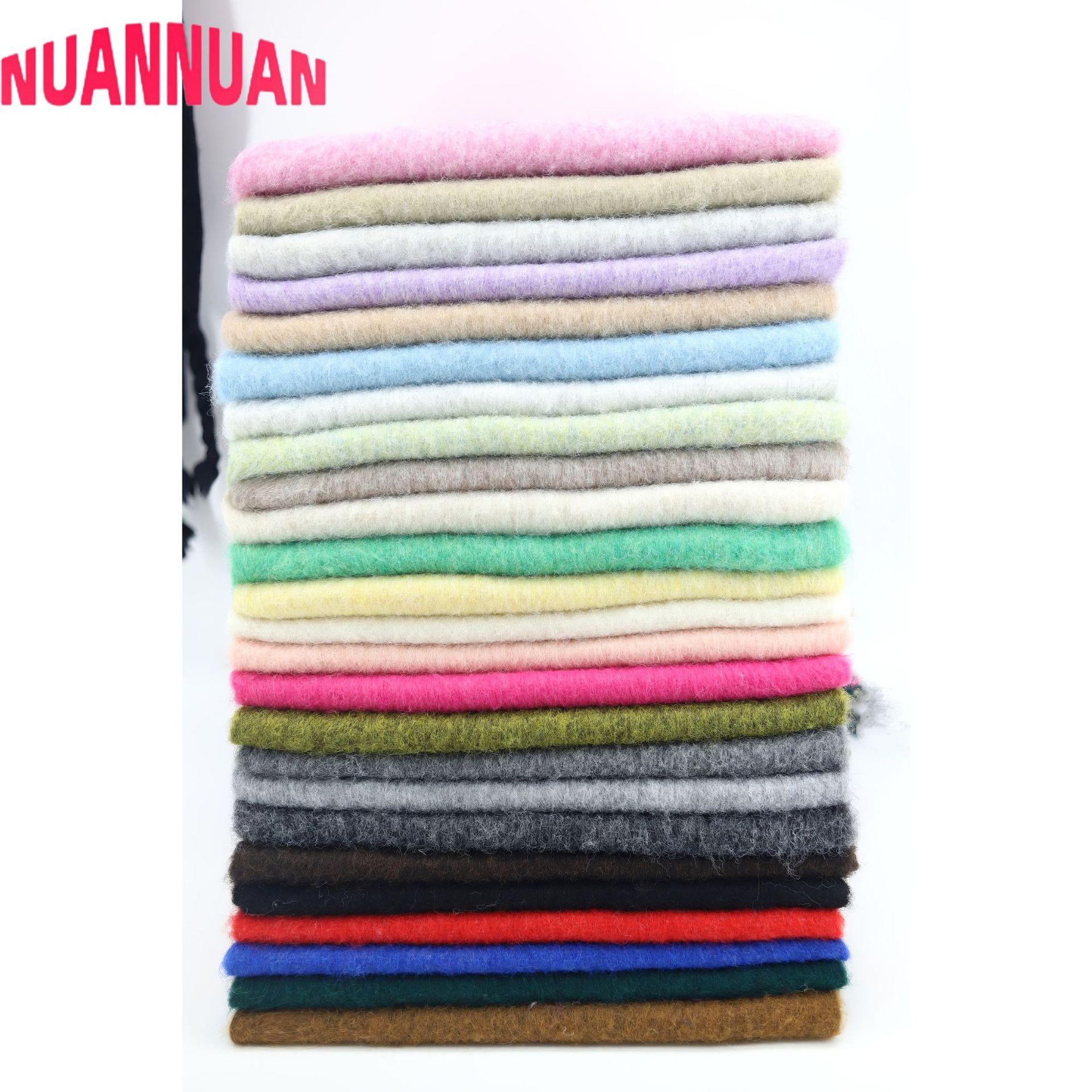 

Solid color scarf atmosphere artifact autumn and winter mohair scarf warm and thickened winter high-end shawl scarf 180*40