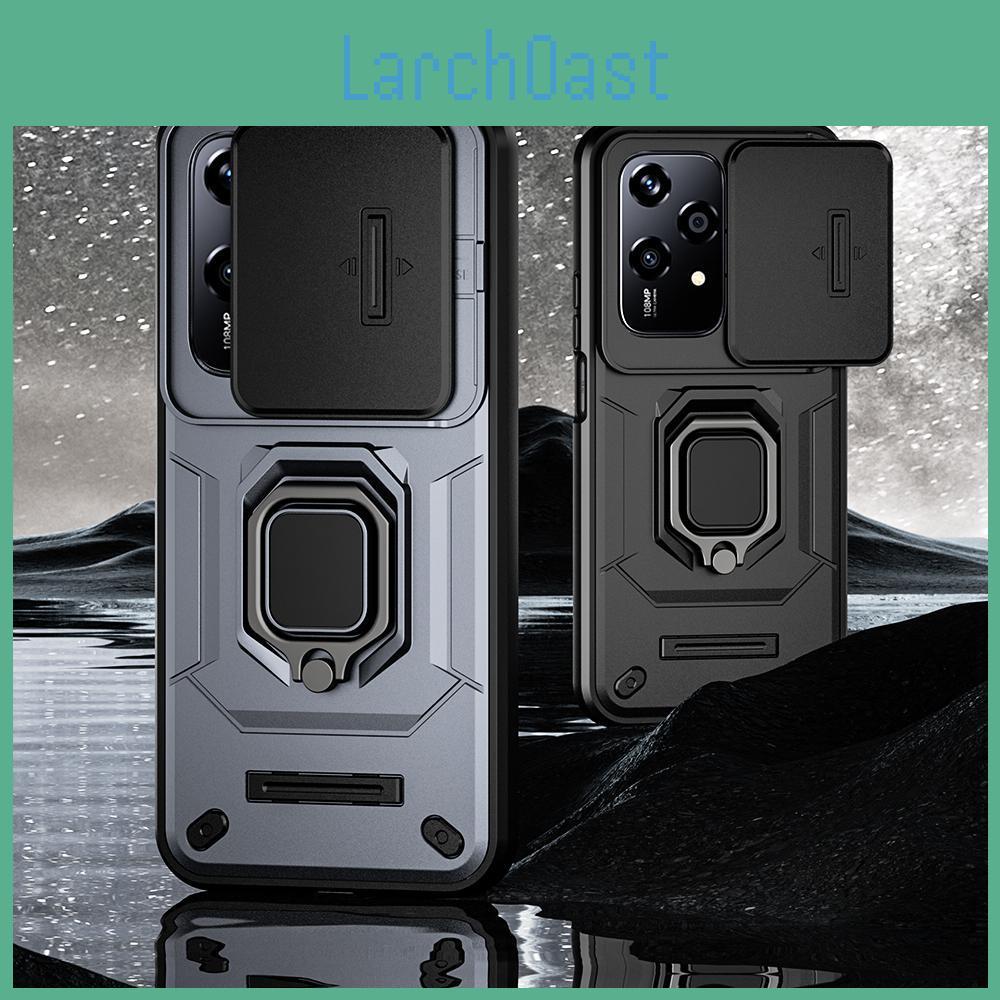 Case Keysion For Shockproof Honor 200 Lite 5g Slide Camera Lens Protection Ring Stand Phone Cover For For Huawei Honor 200 Lite