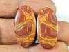 23Cts. Natural Noreena Jasper (13mm X 27mm each) Oval Cabochon Match Pair SK-2734