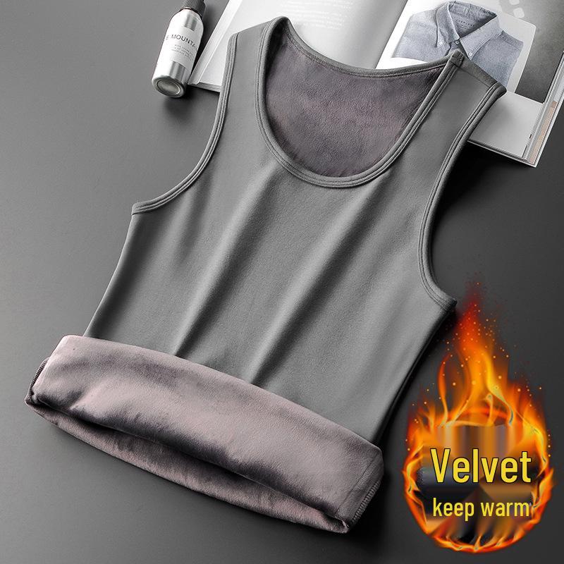 

Мужской терможилет на флисовой подкладке: Без рукавов, Теплый, Базовый слой для осени и зимы 2XL темно-серого