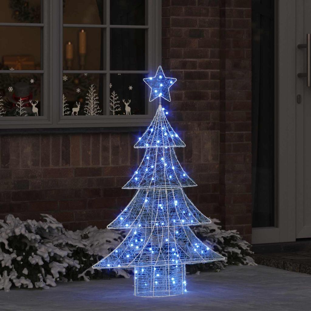 Christmas Tree with 100 LEDs Blue 120 cm Acrylic