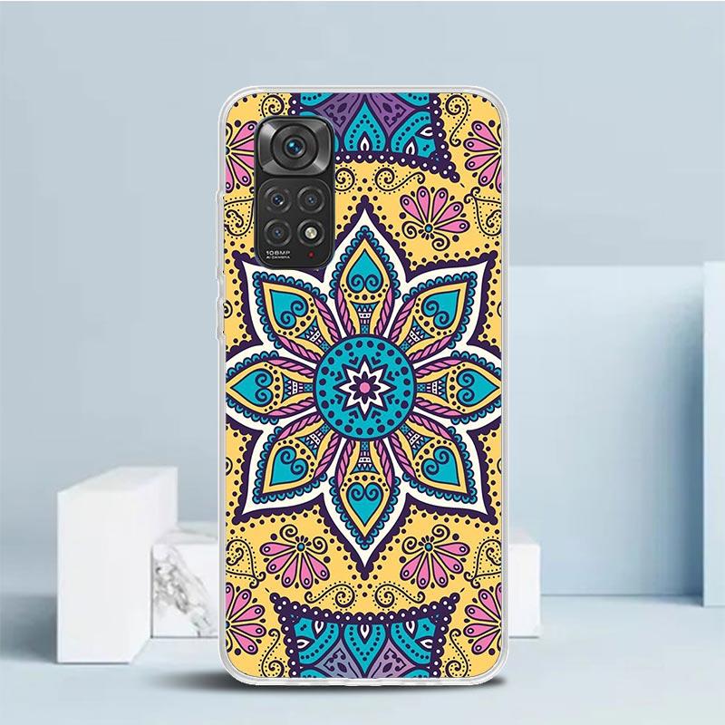 Totem Mandala Colorful Flower Phone Case For Xiaomi Redmi Note 15 14 14S 13 12S 12 Pro Plus 11S 11 11T 11E 10S 10 + Soft TPU Bac