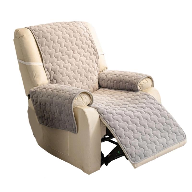 Flanell Sofabezug Polster Weich Warm Sessel Stuhl Couch Abdeckung mit Seitentaschen Für Winterkomfort Universelle Größe
