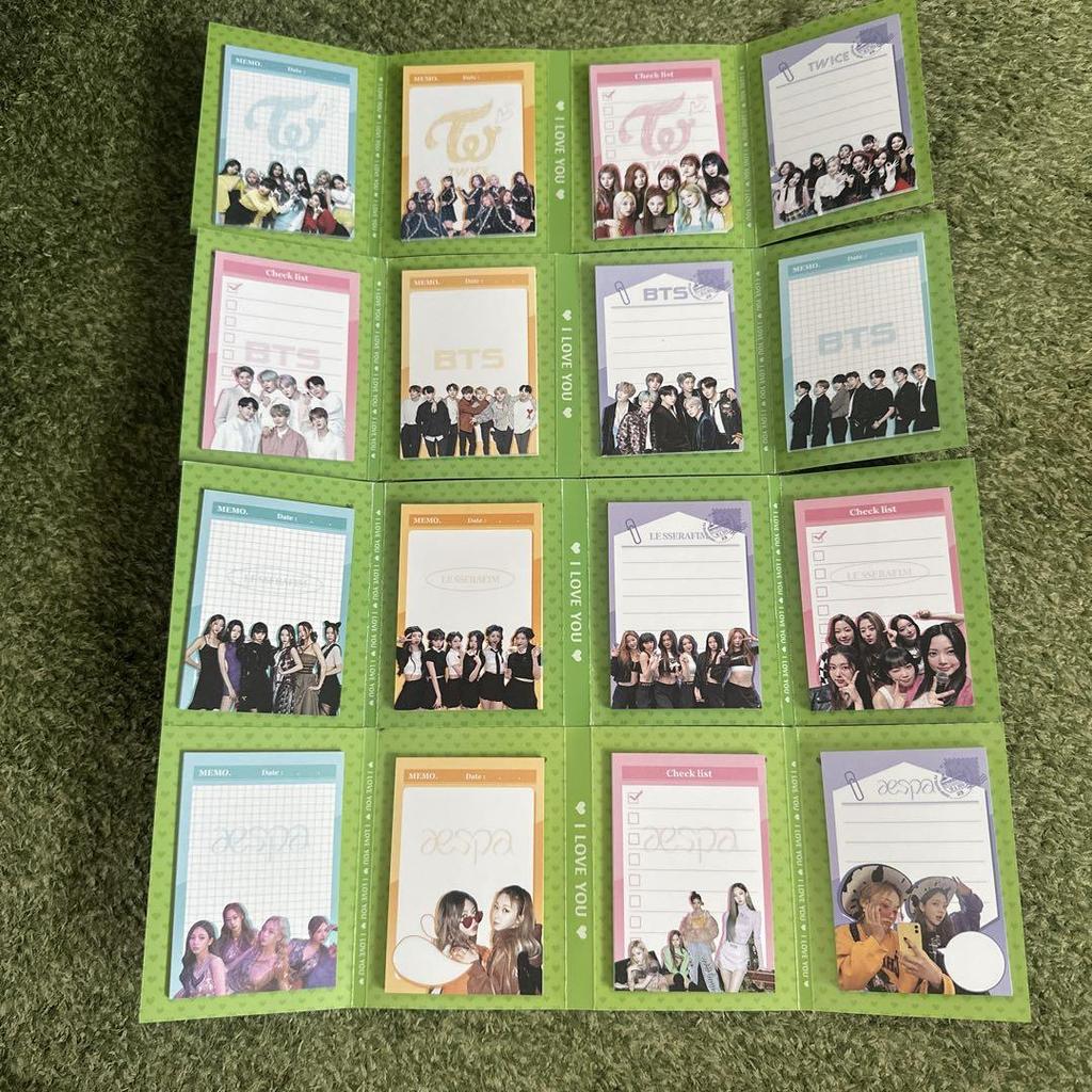 [USED] BTS, Le Sserafim, aespa, Twice notepad