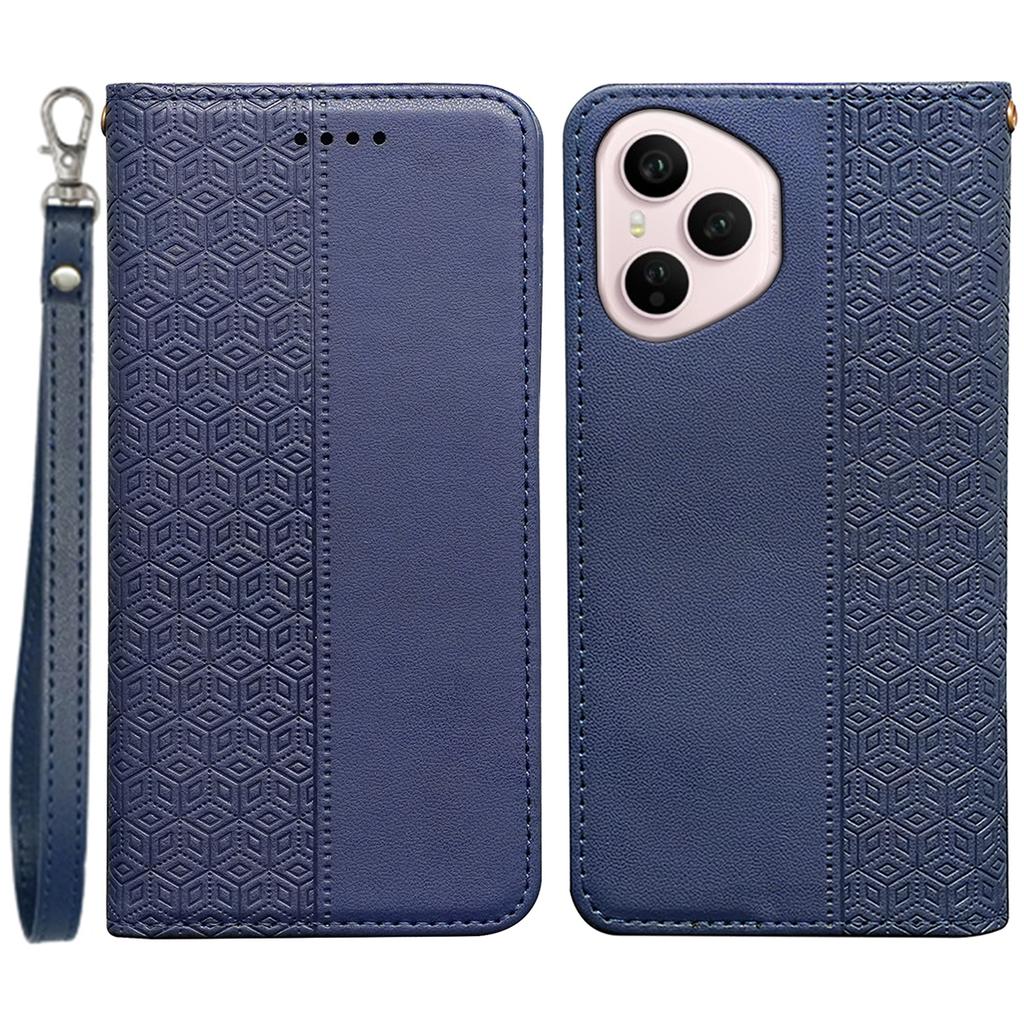 For Honor 400 Pro 5G (Global) Wallet Phone Case Strong Magnetic Checkered Pattern Imprint Leather Flip Cover