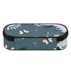 Pen Case Compact Shape Durable 300D Polyester Smooth Zipper with Mesh Pocket Removable Divider and Pen Slots for Boys Girls