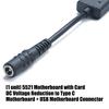 Universal DC5.5x2.1mm To USB And Type C Female Adapter Cable Supports 3A Fast Charging Wire DC5V-25V To 5V Converter