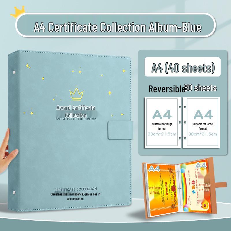 Children's Honor Certificate and Photo Album Organizer - A3/A5 for Elementary and Kindergarten Students