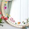 Mirror Stickers,Plant Flower Wall Stickers,Self-adhesive Wall Stickers For Decorating Mirrors In The Bedroom And Bathroom