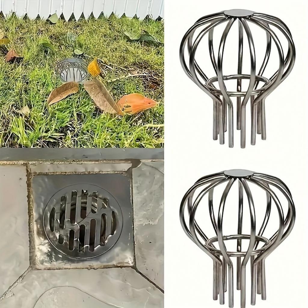 Stainless Steel Drain Cover Filter for Roof Drainage Pipe Anti-Clogging Floor Drain Protector with Durable Wire Mesh Design