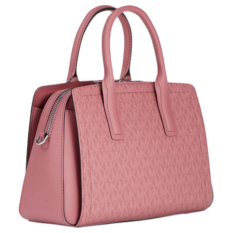 MICHAEL KORS Laila Metal Accessories Coated Canvas Shoulder Handbag Small Women's Rosewood