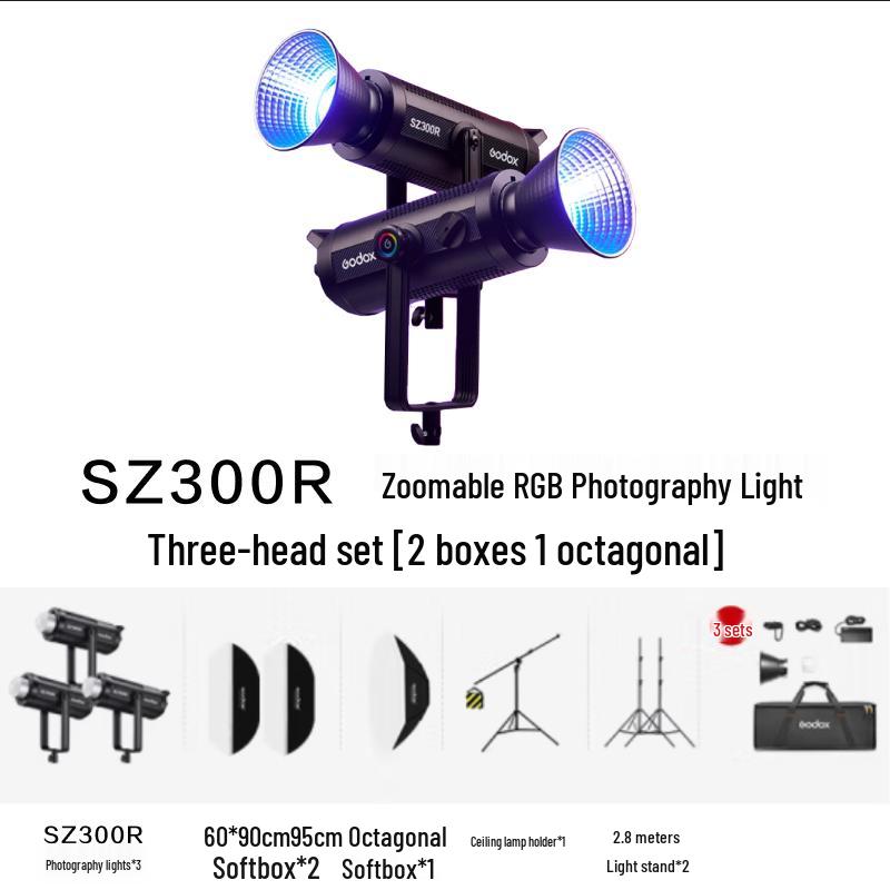 Godox SZ300R RGB LED Video Light 3-Light Kit