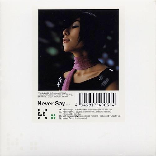 

CD K. - Never Say... CTCR40031 Motorod 2000 Japan Dance & Electronica Used