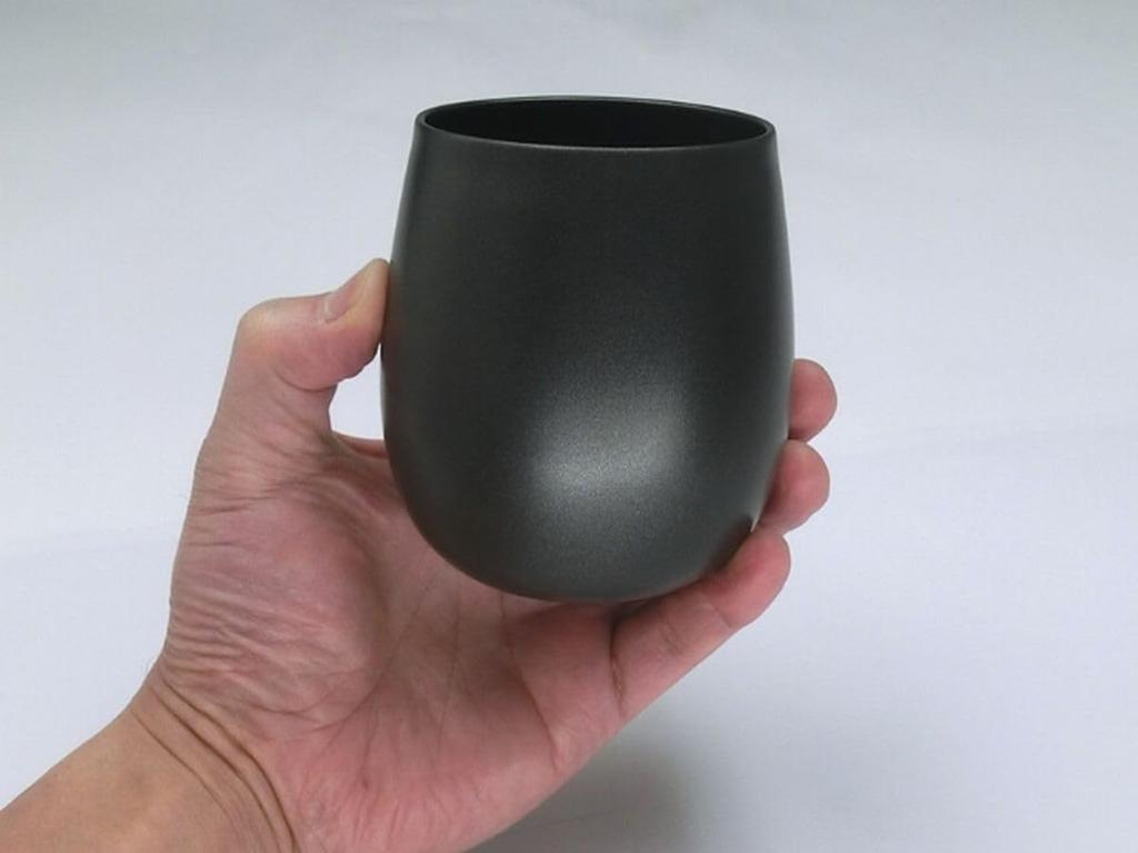 Cup Mouth Stainless Steel Vacuum Double Layer Cup Black 250ml J-kitchens Ceramic-like