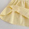Sommer kariertes Prinzessinnenkleid & Baby Strampler Geschwister Outfits