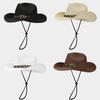 Summer Leopard Print Sun Hat With Wide Brim For Outdoor Beach Travel