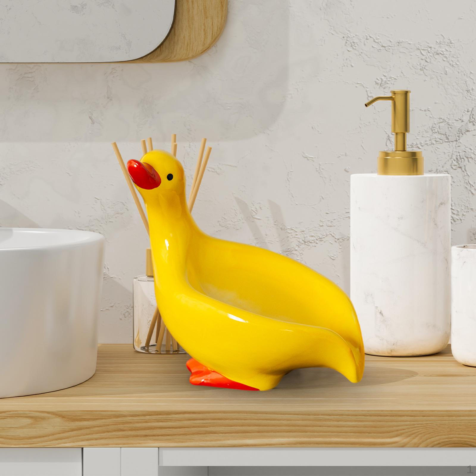 

Керамическая мыльница, ящик для хранения тарелок в ванной, держатель в форме поддона для слива для домашнего декора жёлтый