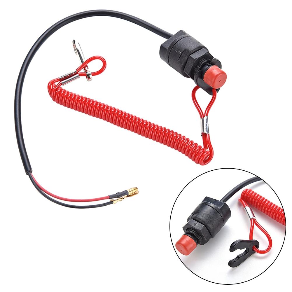 Black And Red Kill Switch Boat Outboard Engine Motor
