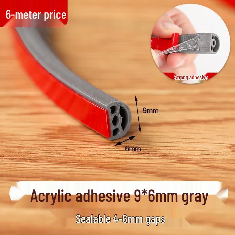 D-Type Silicone Weatherstrip for Doors and Windows серый