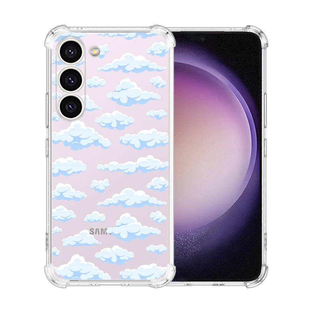 Samsung Galaxy S24 Ultra Case Airbag TPU Painted Butterfly Flowers - Perfect Fit