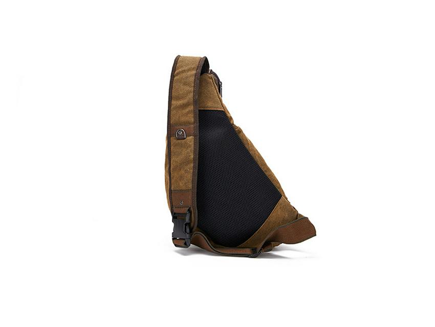 Retro Halbmondförmige Canvas Umhänge-Brusttasche für Herren - Europäisch & Amerikanisch Exklusiv