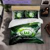VfL Wolfsburg FC Thema Beddengoed 3-delige Dekbedovertrek Set Decoratief Beddengoed Voor Tienerkamer Woondecoratie
