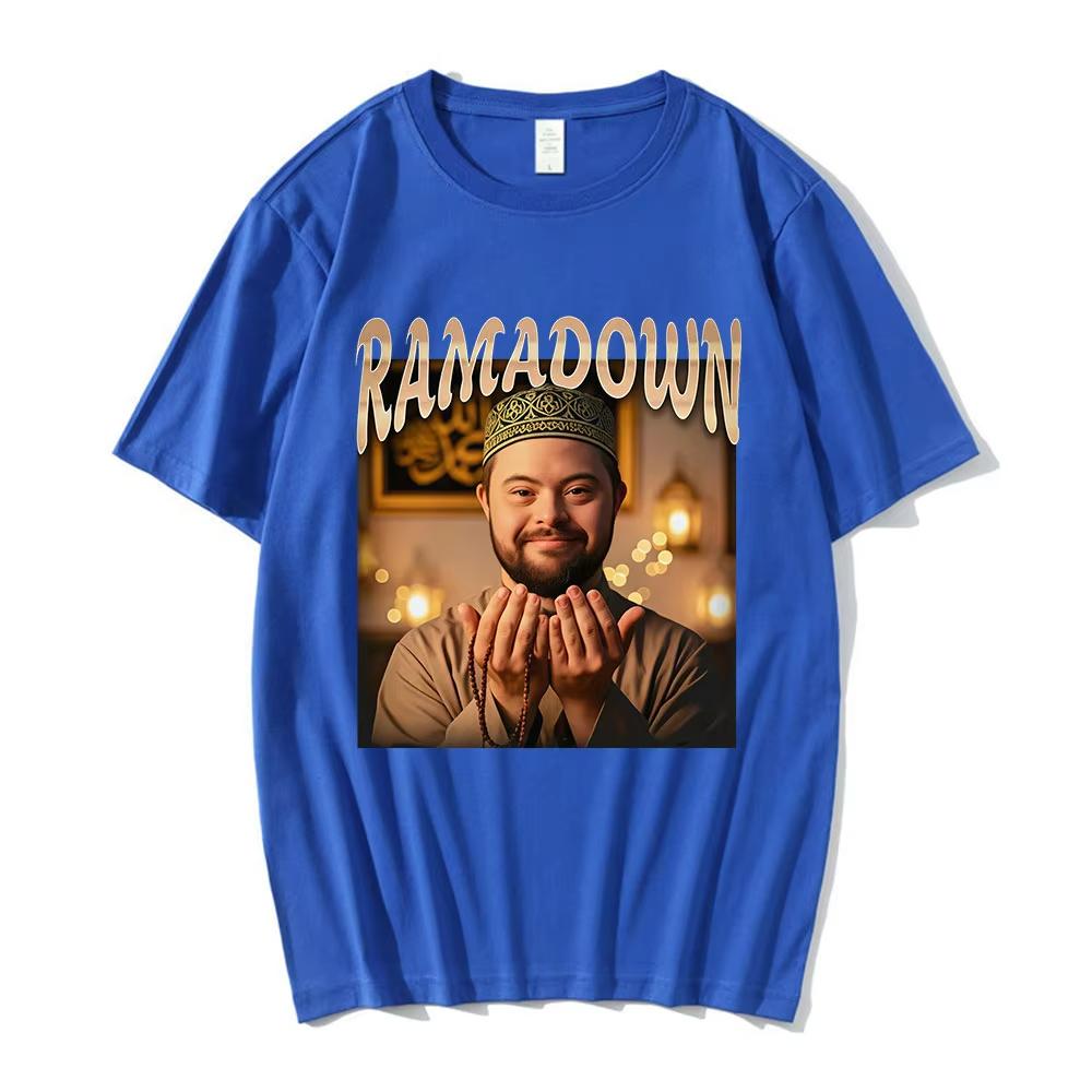 RAMADOWN MEME Funny Graphic Tshirts Men Clothing Fashion Humor Short Sleeves T Shirts Harajuku Cotton Casual Oversized Tshirt