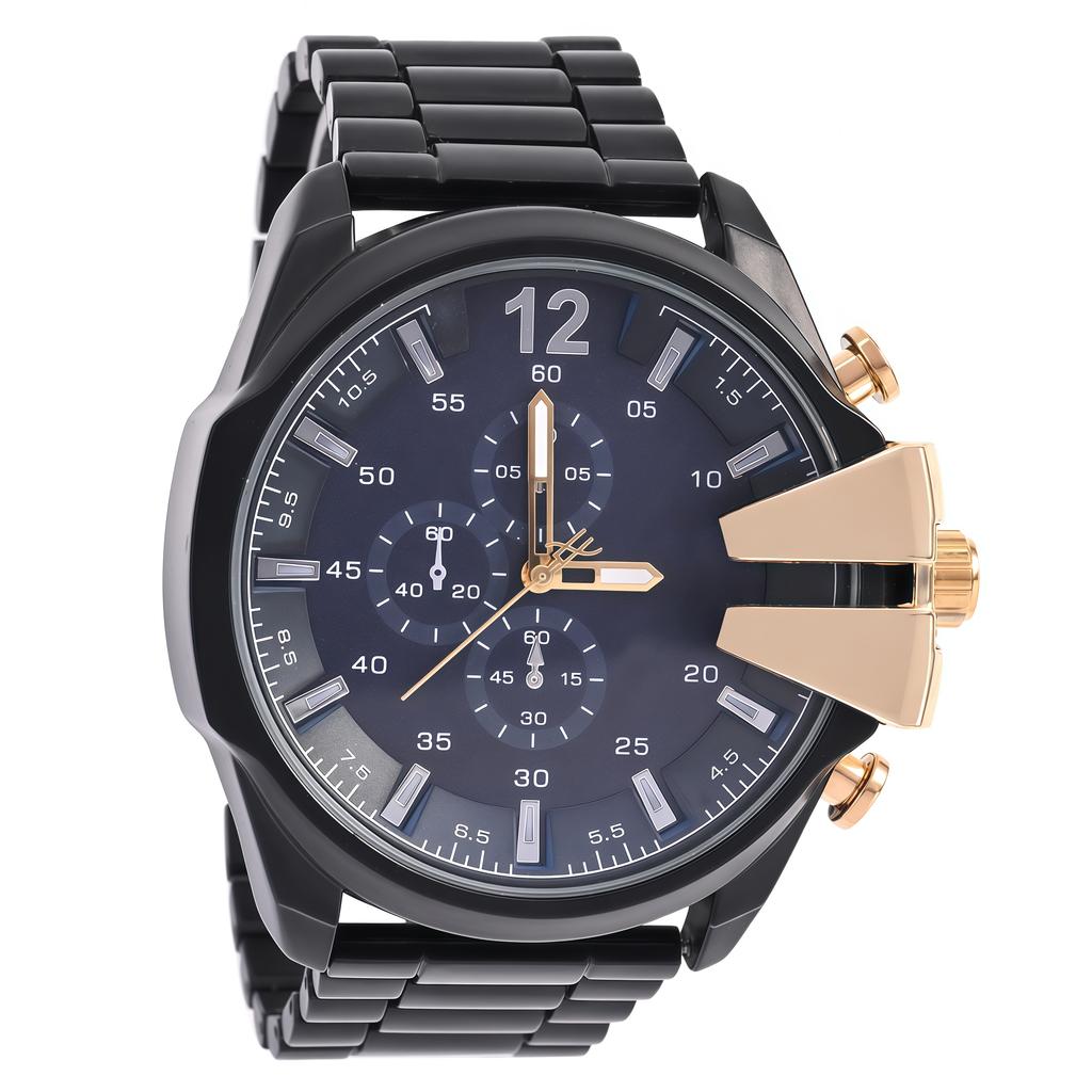 Fashion personality trend men's quartz watch alloy material sports style, suitable for daily wear, Christmas gifts