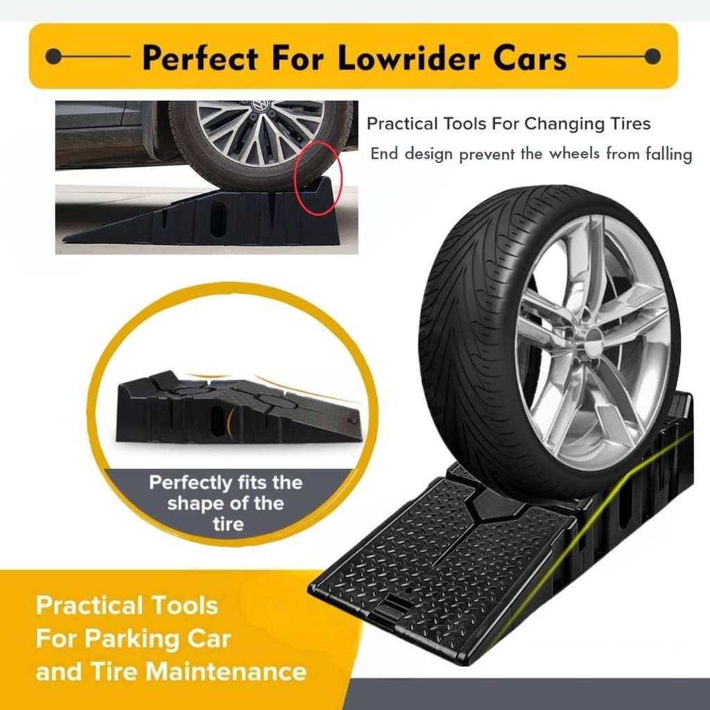 1Pair (2pcs) Heavy Duty Plastic Car Ramps Car Vehicle Truck Repairing Hand Tool Maintenance Car Oil Changing