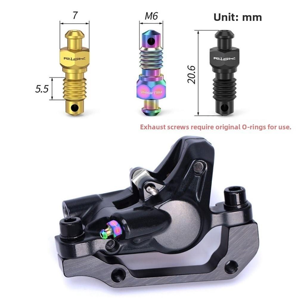 1 Set Titanium Alloy Bicycle Oil Disc Screws Multicolor Gold Disc Brake Screws Road Bike