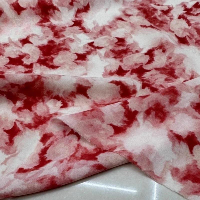 100x150cm Floral Printed Style Fabric Summer Silk Chiffon Fabric for Diy Sewing Soft Comfortable Dress Shirt Pajamas Pants