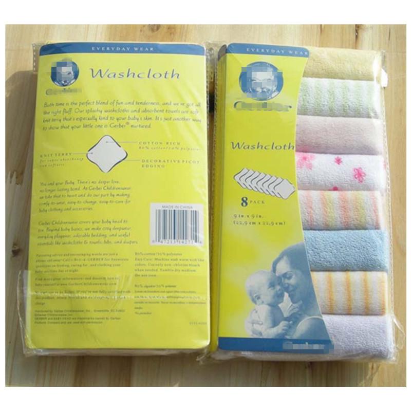 Набор детских слюнявчиков и носовых платков - 8 штук детских полотенец 21cm x 21cm