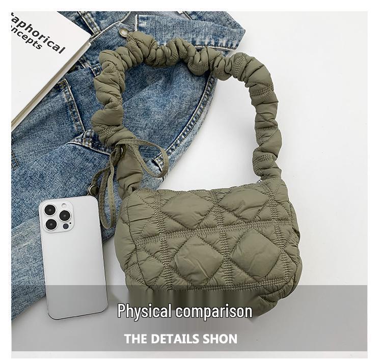 Korea Niche Cloud Crossbody: 2024 Women's Puff Pleated Dumpling Bag