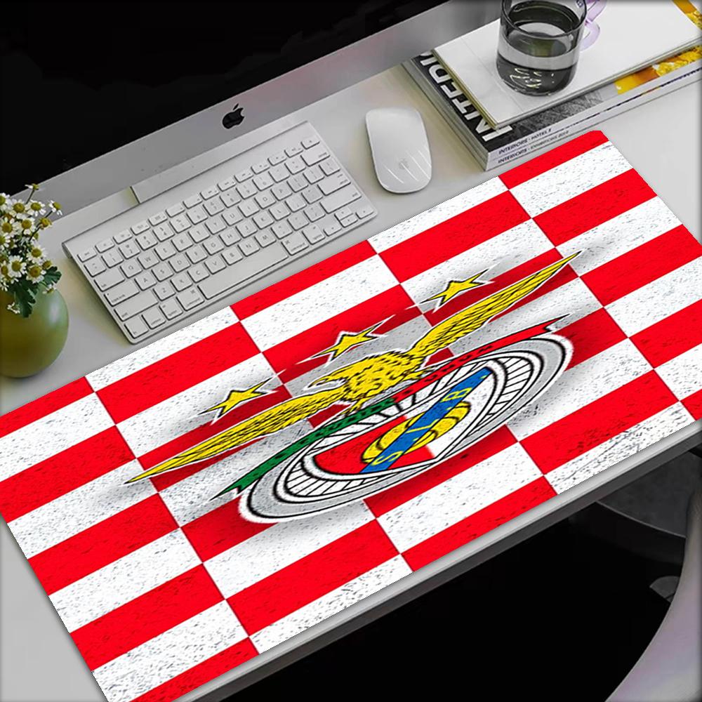 Benfica Thema Mauspads, Rutschfeste Gummiunterseite, Multifunktionales Büro- & Heimdekor, Perfekt für die Personalisierung des Arbeitsplatzes.