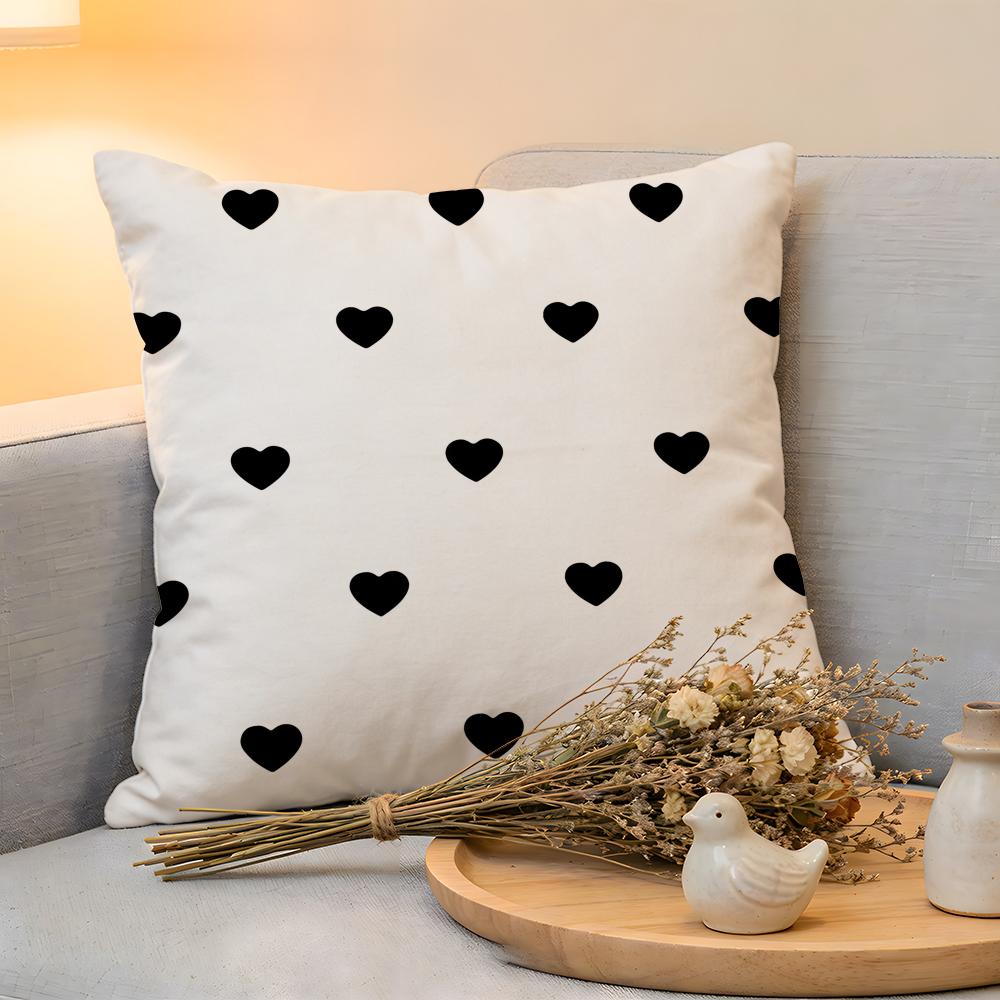 

Cushion Cover Linen SkinFriendly Soft Decorative Case for Sofa Home Decor love print pattern Pillow cover 30x30 cm