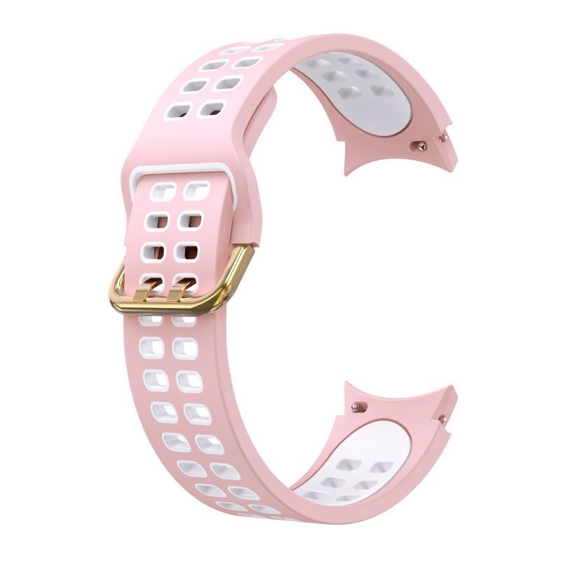 Two-color Silicone Strap for Samsung Galaxy Watch 7/6/Classic/5/4 44mm 40mm 47mm 43mm/5 Pro 45mm Bracelet Watchband Accessories